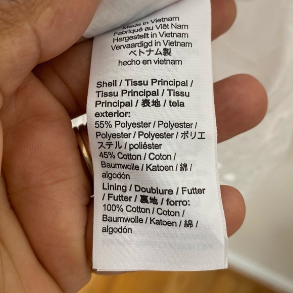 J. Crew White Puff-sleeve eyelet dress size 00 - Picture 10 of 12